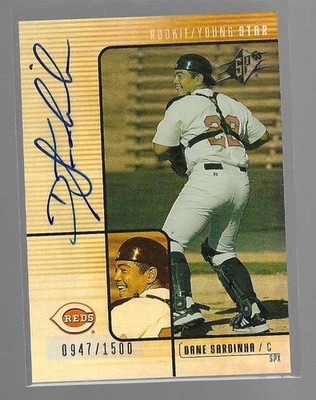DANE SARDINHA 2000 SPX AUTO CARD #144  /1500