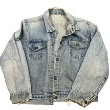 Vintage 70s light wash two pocket denim jacket size M/L
