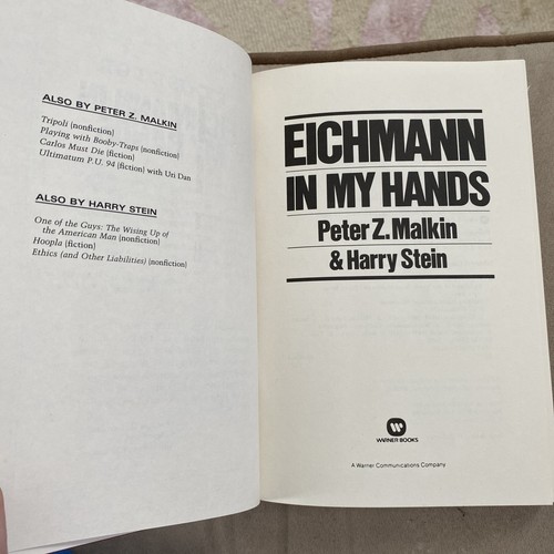 Eichmann in My Hands by Harry Stein & Peter Z. Malkin c 1990 HC DJ (NJ00) - Imagen 7 de 9