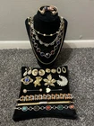 Large Vintage Gold Tone Jewelry Lot 19pc/11 Signed~Kramer Trifari 14KGF Coro+++