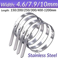 Strong Stainless Steel Marine Grade Metal Cable Ties Zip Tie Wraps Exhaust