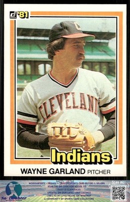 1981 Donruss #440 Wayne Garland Cleveland Indians 83DB