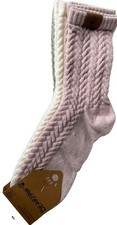 Women  s Bearpaw Super Soft Anklet Socks Shoe Size 5-10 - 3 Pairs Cable Multi New