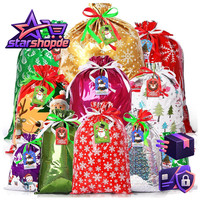 Geschenkbeutel Weihnachten 16 StüCk 5 GrößEn 11 Designs Mit Kordelzug
