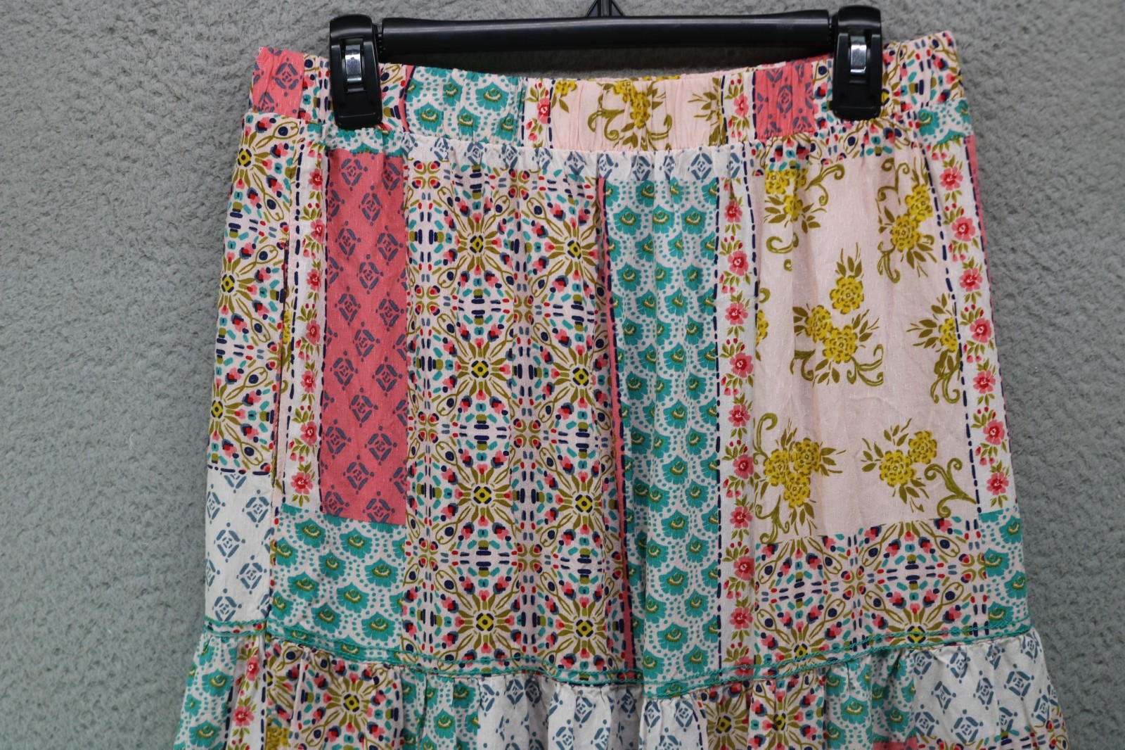 Democracy Patchwork Midi Skirt-Size Large-BOHO-Co… - image 12