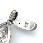 Sajen Sterling Silver Articulated Denim Lapis Basket Weave Leaf Pendant Earrings — photo 3