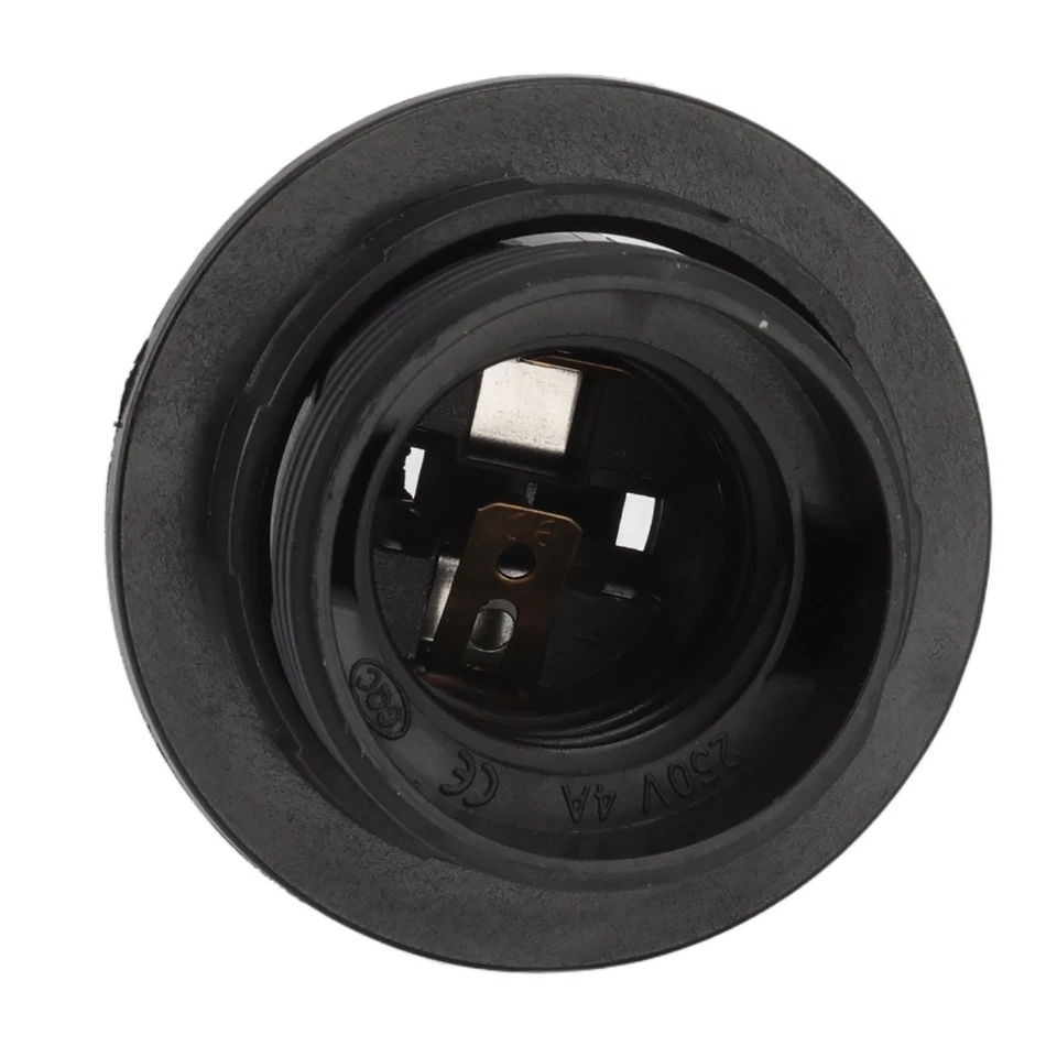 (BLACK) E27 Leichte Basissocket ABS -Material Hohe Temperatur Mit - Bild 4 von 4