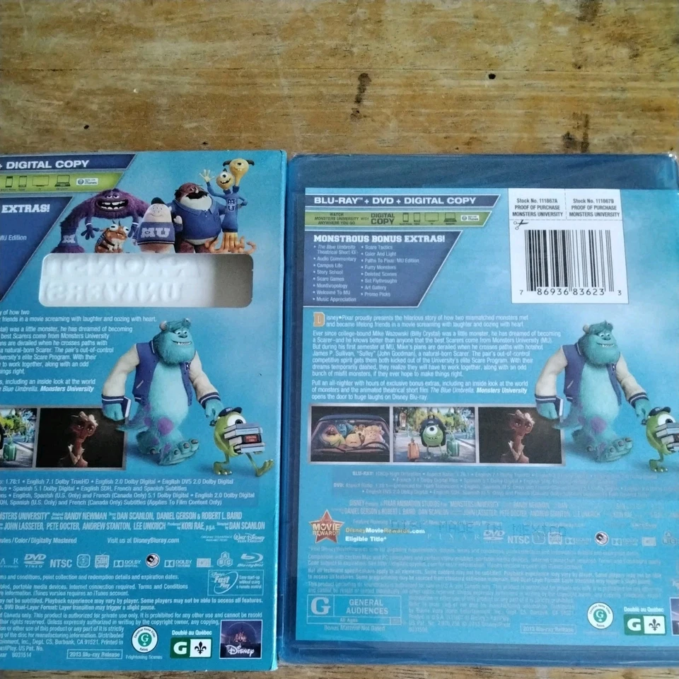 Monsters University (Blu-ray, DVD, 2013) NEW SEALED! - Image 2 of 2