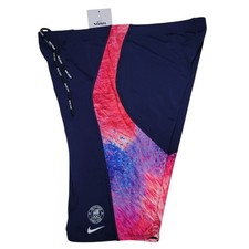 Nike Swim Jammer Swimsuit Shorts Mens 38 Blue USA Olympic Team Hydrastrong NEW