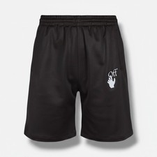 Off-White Men's Black Hands Off Skate Track Shorts Size M