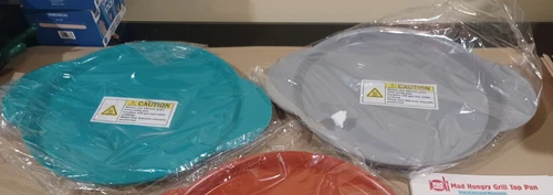 Mad Hungry® Ceramic Stoneware Grill Top Pan -Turquoise or Gray - NEW IN BOX