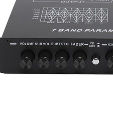 7 Band Sound Equalizer Adjustable CD AUX Input Select Car Amplifier Graphic BL