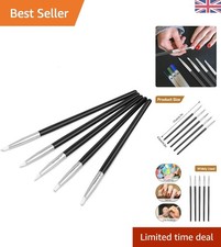 Ergonomic 5pc Silicone Tip Paintbrush Set - Ideal for Art & Nail Design (6.7in)