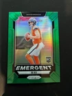 2024 Panini Prizm - Emergent Bo Nix #3 Green Prizm (RC)