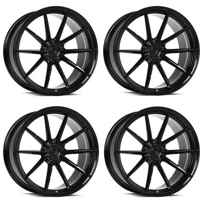 Set 4 20'' Dolce Performance Veloce Gloss Black 20x8.5 Wheels 5x4.5 38mm Rims