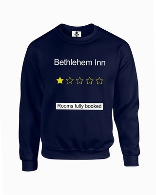 Bethlehem Inn 1 Stern Weihnachtspullover lustig Xmas Meme Sweatshirt