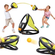 Toss And Catch Ball Set Children Catch And Throw Hand Ball Game Racket Toys