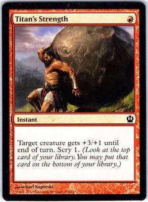 Titan's Strength 145 C Theros Magic the Gathering LP