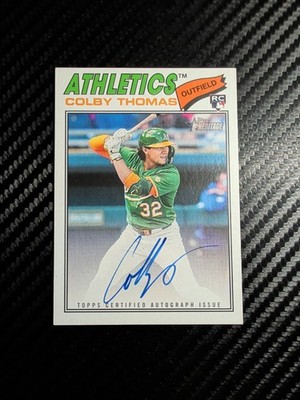 2026 Topps Heritage Colby Thomas RC Real One Auto On Card #ROA-CT 