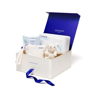 the Newborn Gift Set, Size Newborn Diapers (31 Count) & Size 1 (33 Count), 1 Tra