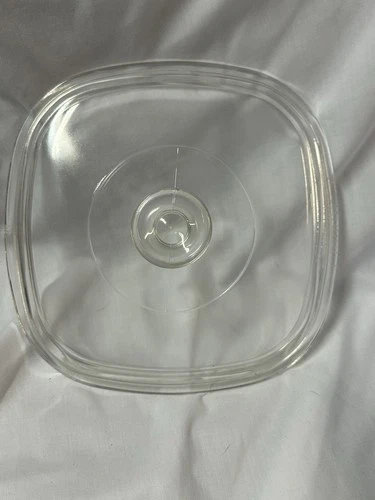 VTG Pyrex Corning Ware Square Clear Glass Replacement Lid 8.5” A-9-C  LID ONLY