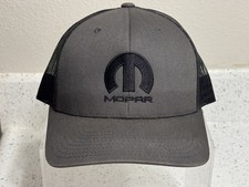 Mopar Performance One Size Fits All Trucker Hat Gray/black - Front Stained