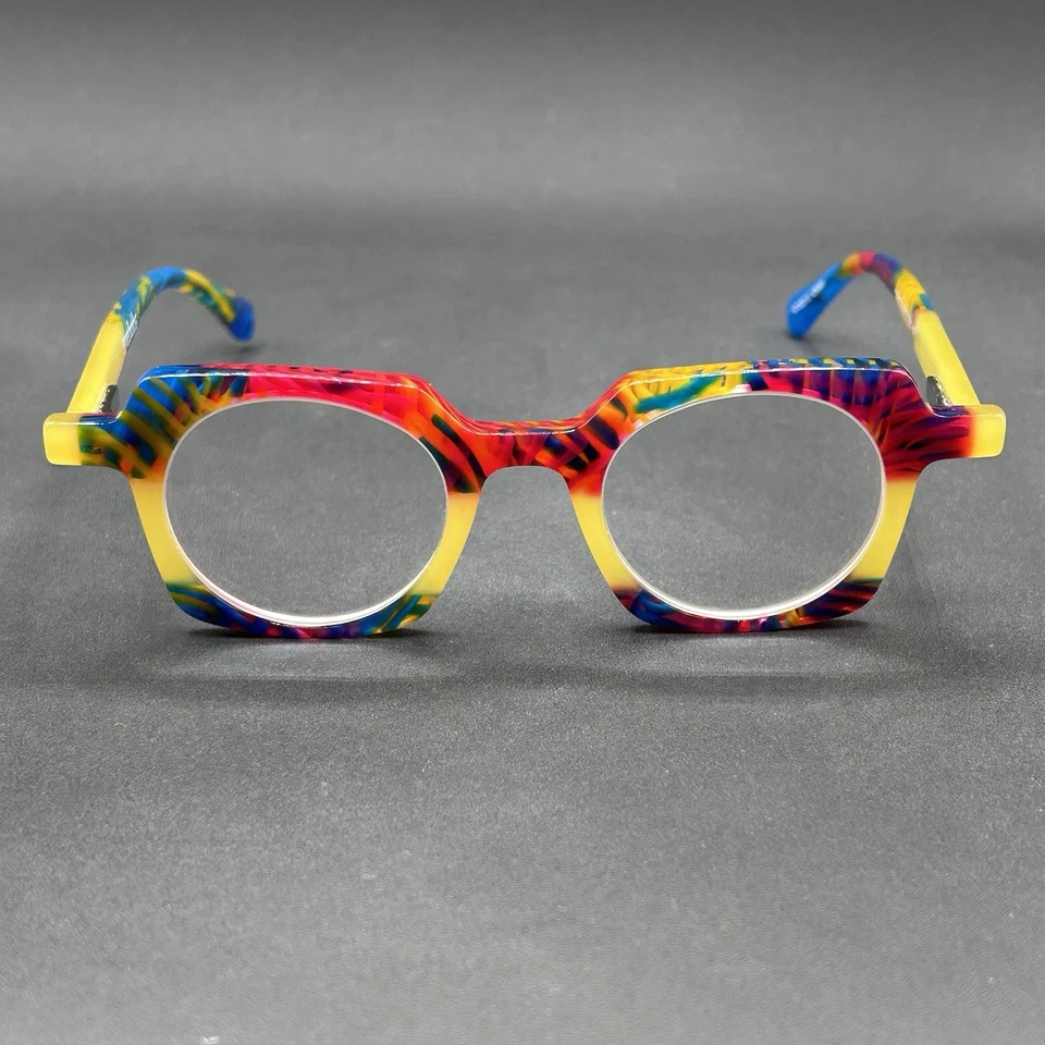 eyebobs Chutzpah'd 3221 (aproximadamente +3,00) Leitores Vermelho Amarelo Azul 42-22 Usado - Imagem 2 de 4