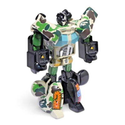 BE@RBRICK Transformers Optimus Prime BAPE CAMO SHARK 400% MEDICOM