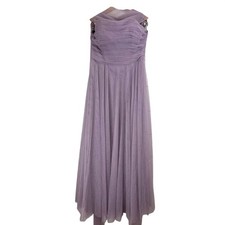 Jenny Yoo BHLDN RYDER Women 8 MESH Tulle Gown SOFT Lilac MAXI DRESS CONVERTIBLE