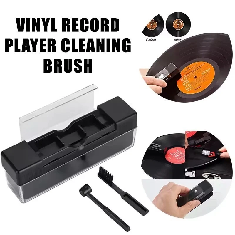 LP Vinyl Record Cleaning Cleaner Kit Anti Static Stylus Brush Cloth Spray Fluid