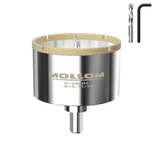  Mollom 2-11/16" (68mm)Diamond Hole Saw Removable Pilot Drill  Bit FREE SHIPPING