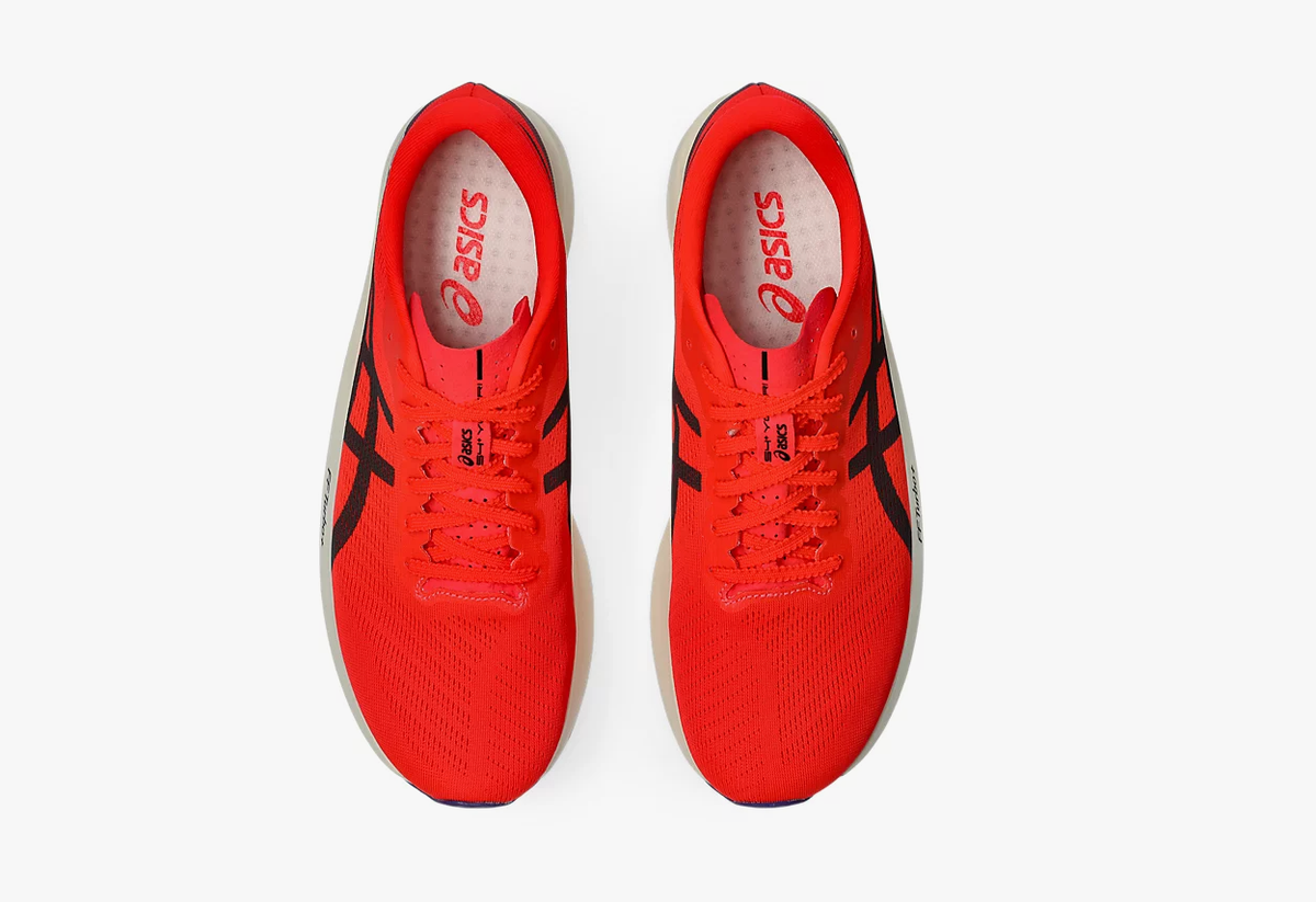 ASICS S4+ YOGIRI 1013A158 600 Running Shoes Flash Red/Carrier Grey