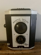 Vintage Kodak Brownie Reflex Synchro Model Camera, 1940s Bakelite, Mint