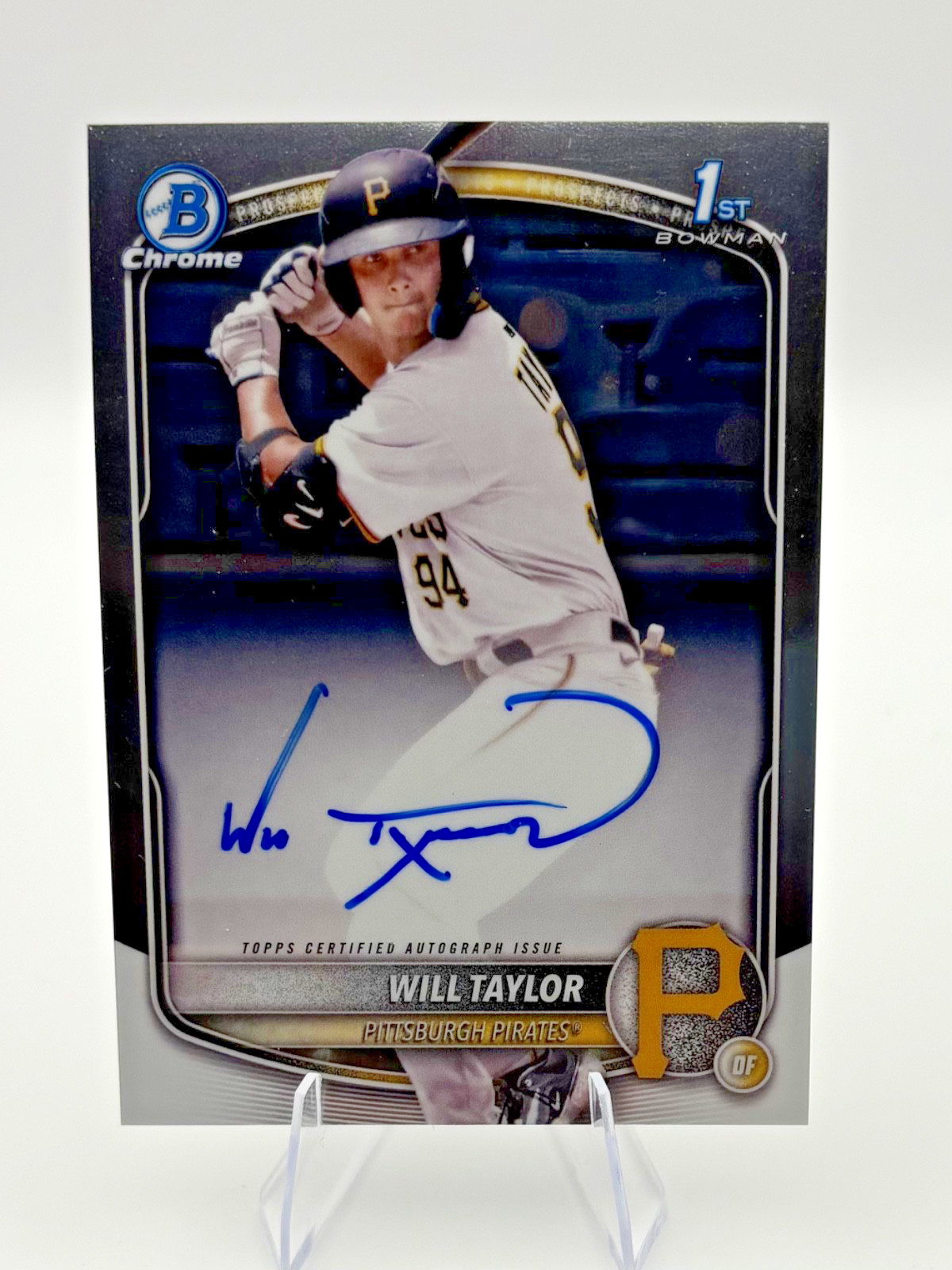 2025 Bowman Chrome - Prospect Autographs Will Taylor #CPA-WT Pirates