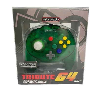 Retro-Bit Tribute 64 USB Controller PC MAC STEAM NINTENDO SWITCH Jungle Green