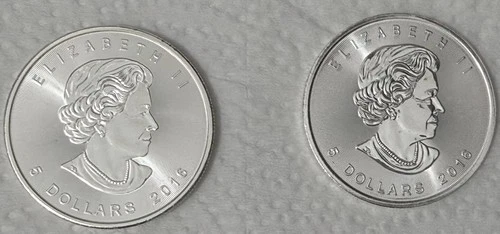 2016 Canadian Silver Maple Leaf 1 oz — photo from another recent sale