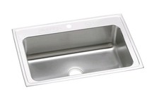 Elkay DLRS3322101 Lustertone Stainless Steel 33" 1-HoleSingle Bowl Drop-in Sink