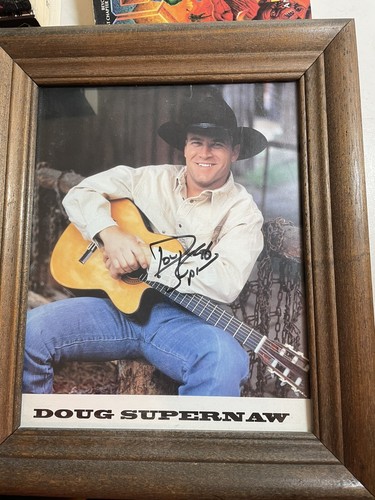 Doug Supernaw Country Music Artist 1996 Autograph framed 12.5 x10.5 v029