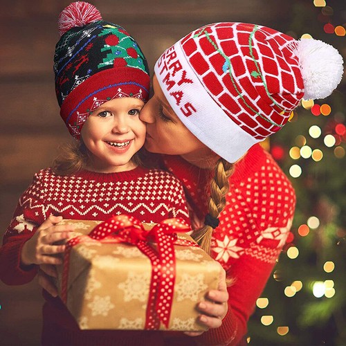 Sombrero de Navidad Gorro Led Gorro Iluminado Tejido Gorra Invierno Renos Gorro de Navidad ¡Divertido! - Imagen 8 de 10