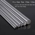 6 8 10 12mm Chromed Smooth Rod Linear Rail Shaft Steel CNC 3D Printer 100~550mm
