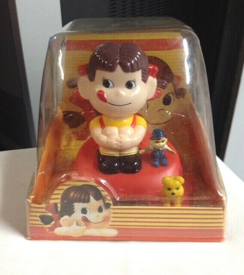 Peko Chan Milky Candy Solar Powered Bobble Head Desk Toy Japan