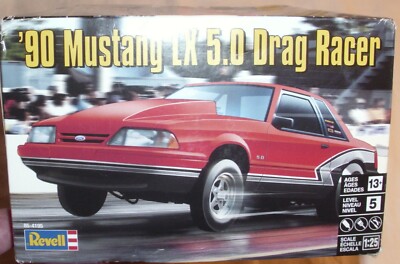 REVELL 90 FORD MUSTANG LX 5.0 DRAG CAR MODEL 1:25 85-4195 | eBay