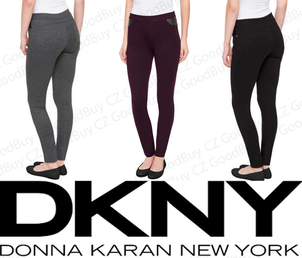 DKNY Women's Mid Rise Pull On Silhouette Ponte Pants Variety