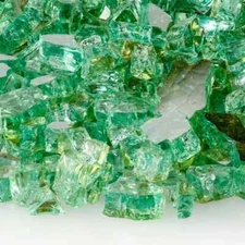 Fireglass 1/4" Jade Reflective Glass FSQJR10 10 Pounds