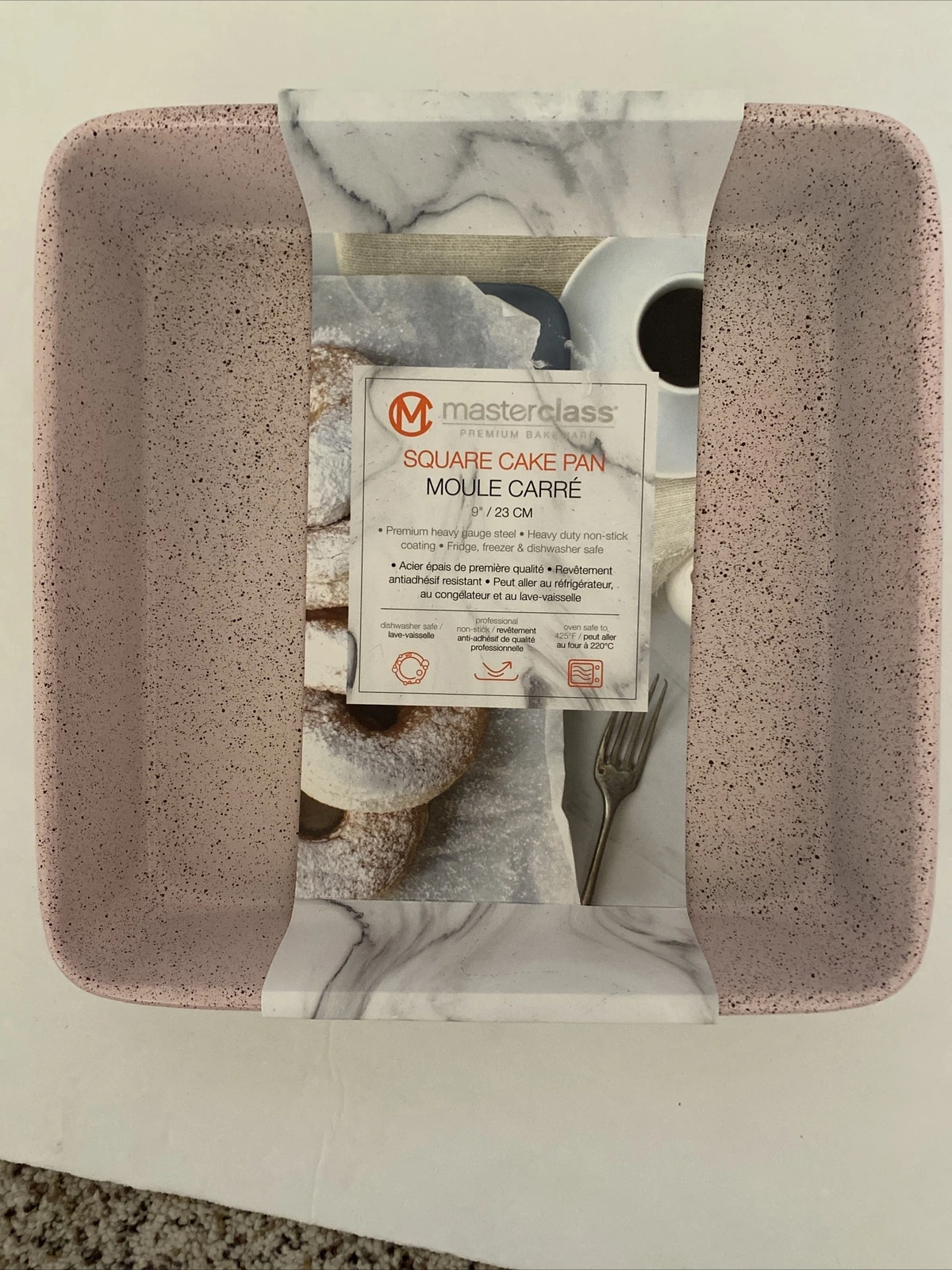 Pink Square Cake Pan 9 Inches Speckled Masterclass New