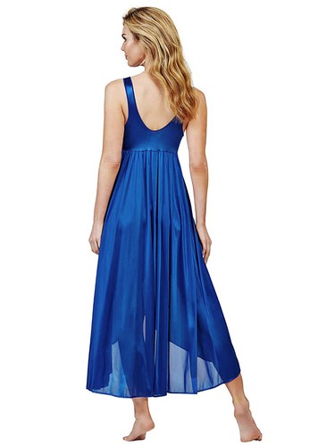 Nightgown Robe Set Women's Blue Long Nylon Peignoir Two Piece Sleepwear Elegant - Picture 3 of 7
