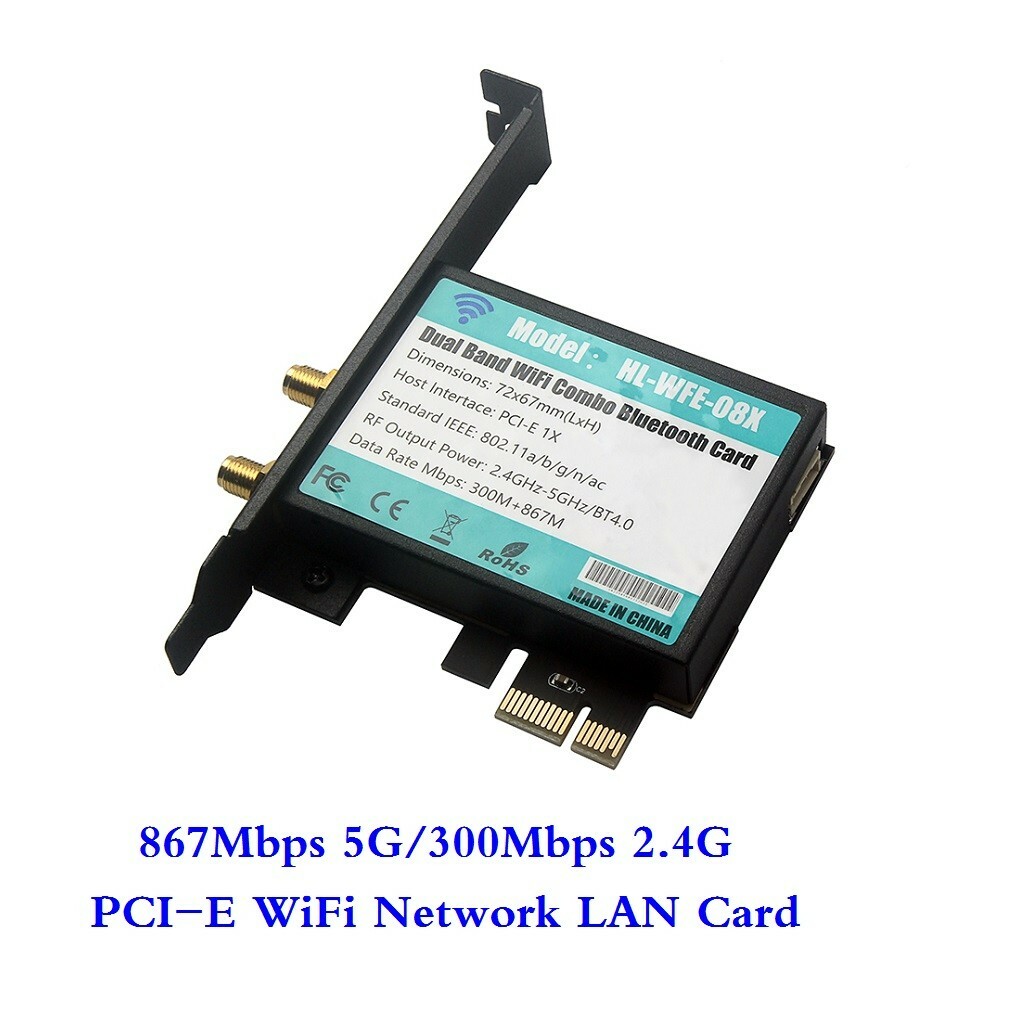 PCI-Eネットワークカード 2.4G/5G Bluetooth4.0 LAN （WIFI5 WI-FI 