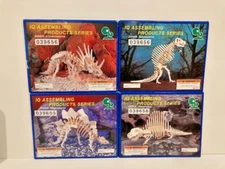4 IQ Assembling Products Series Wooden Assembling Models Dinosaurs