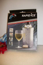 VACU VIN NEW Rapid Ice Original Wine Bottle Chilling Sleeve Silver Reusable