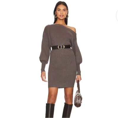 chinese dress ladies line & dot: Sylvie Asymmetrical Mini Sweater Dress main image 1